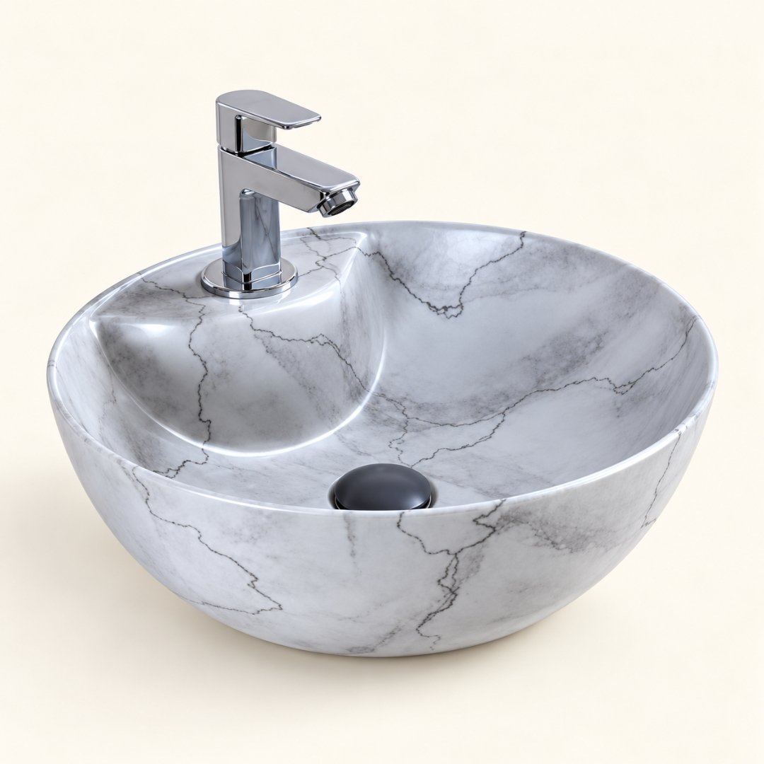 Sonet MAC OVEL - 001, table top basin (view 2)